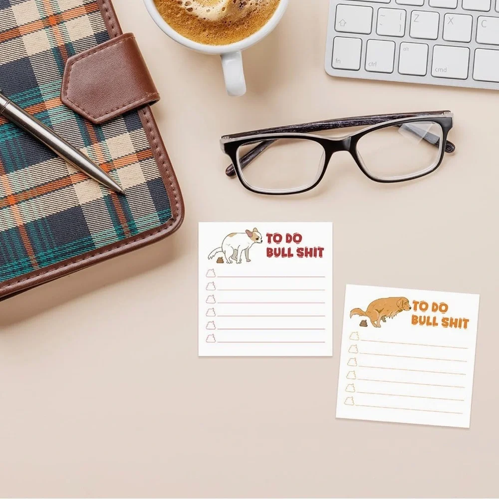 6pc Funny Dog-Themed Notepads- NEW